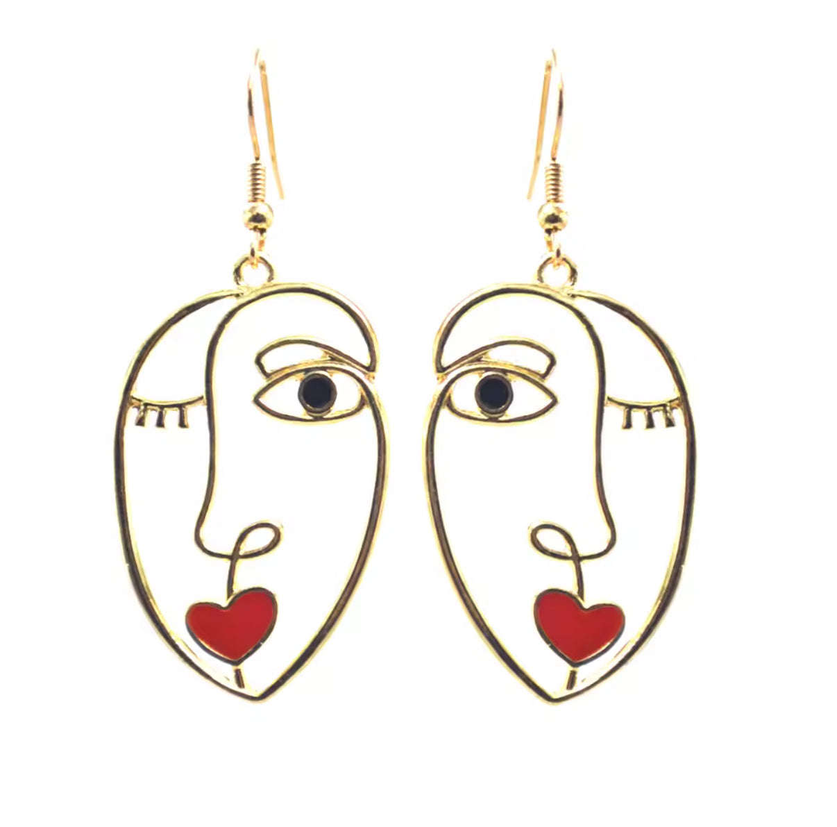 Hollow Faced Earrings