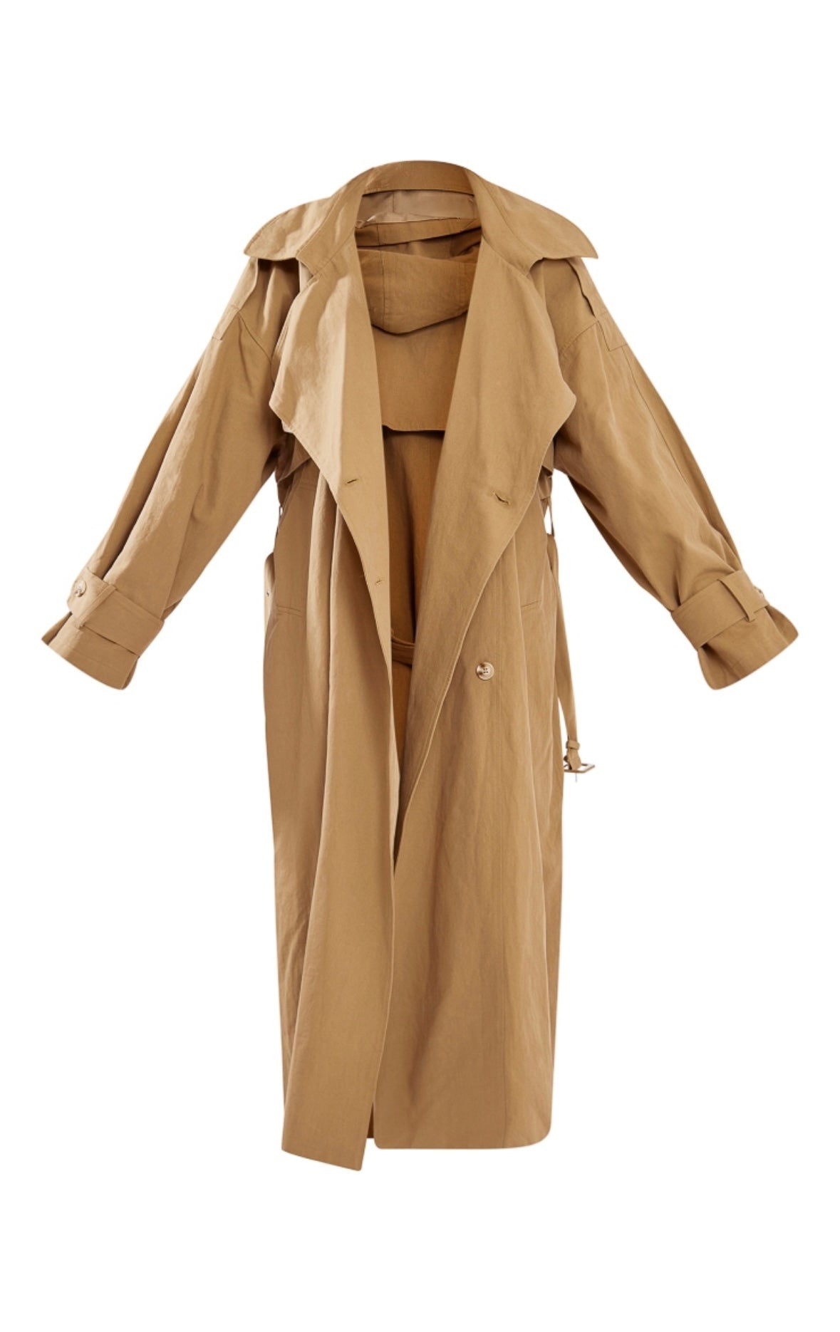 Oversized Hooded Trench Coat (New)