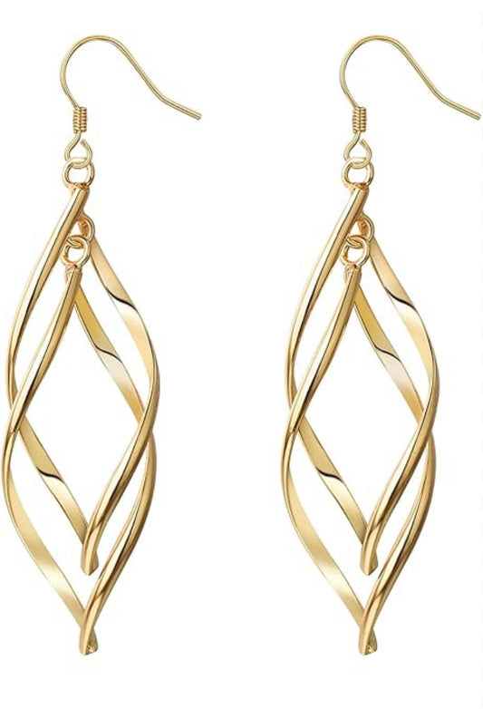 Twisted Gold Earrings