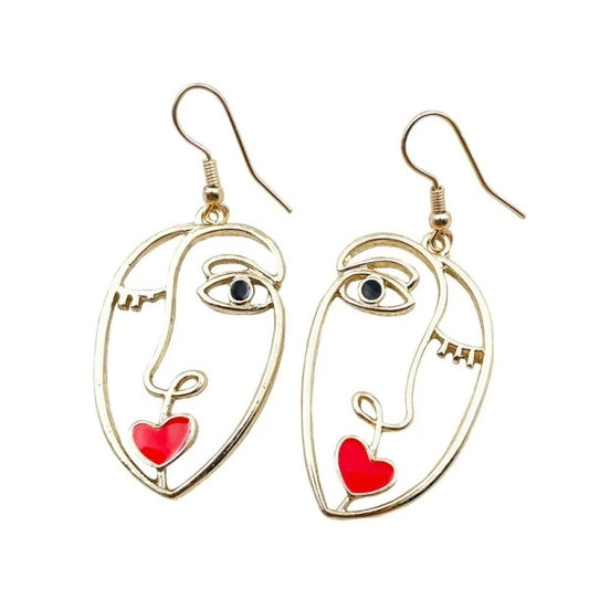 Hollow Faced Earrings