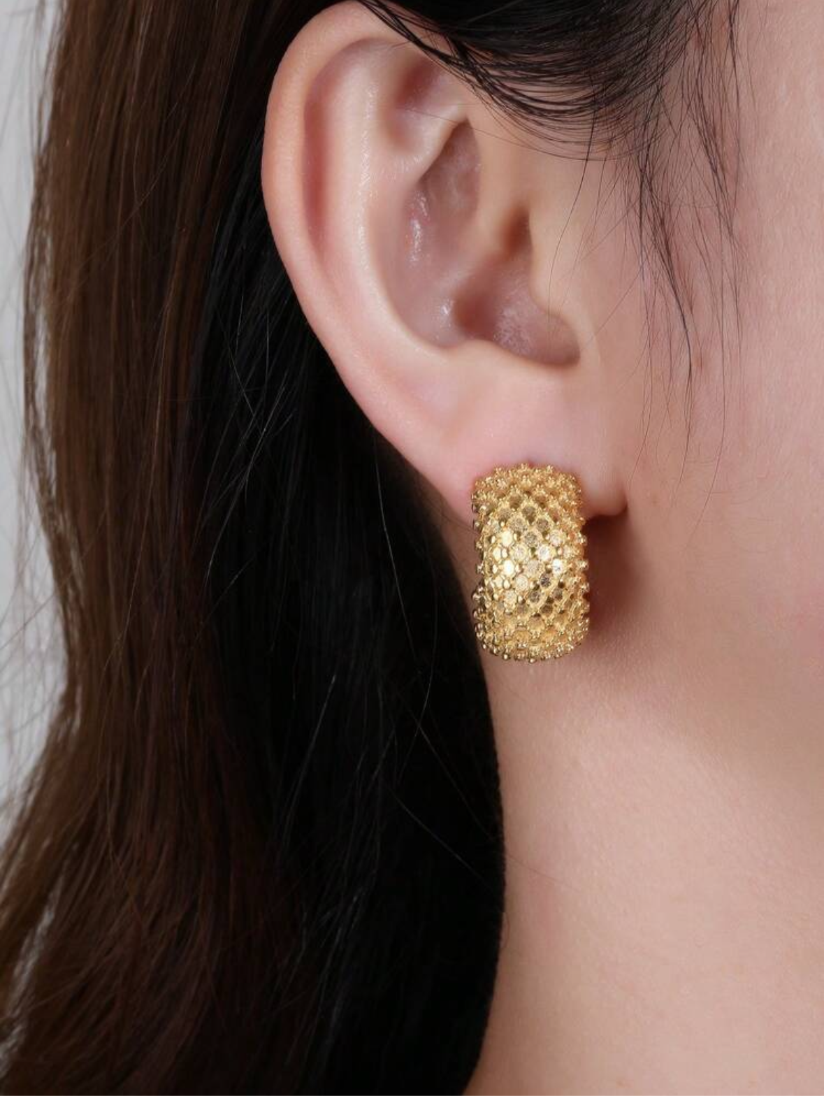 Diamond Shaped Gridded Earrings