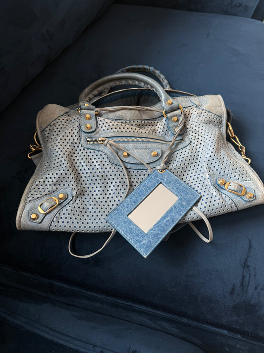 Perforated Balenciaga City Bag (Pre-Owned)